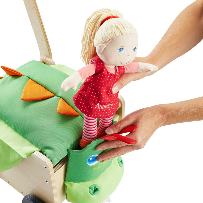 Featuring a dragon, the HABA baby walker dragon box is a perfect toy for toddlers learning to walk.