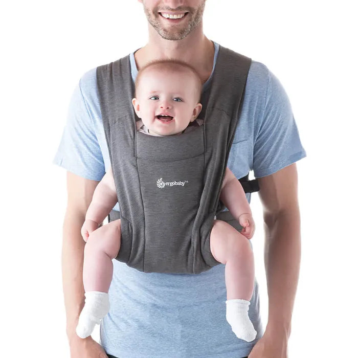 Simple and breathable, the Heather Grey Ergobaby Embrace Newborn Carrier is your reliable baby front carrier.