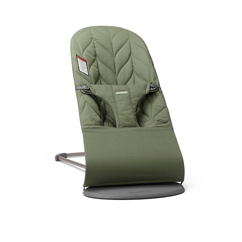 green quilted baby bouncer, babybjorn bliss bouncer