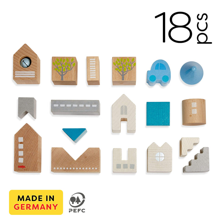 HABA Bad Rodach 18 Piece Wooden Building Blocks