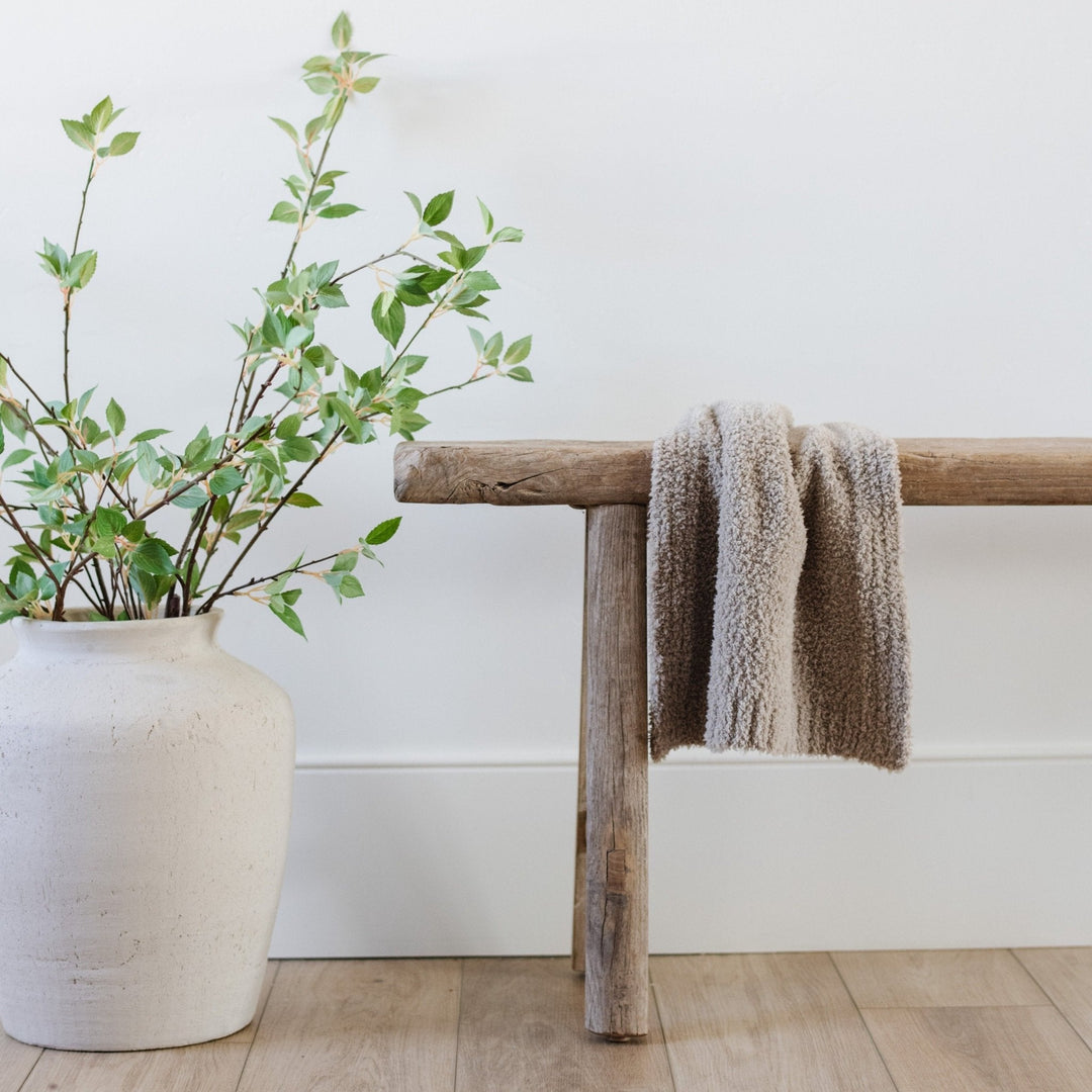 SaranoniÕs BAMBONI¨ Mini Blanket in Taupe feels heavenly soft, the best baby blanket for cozy nights.