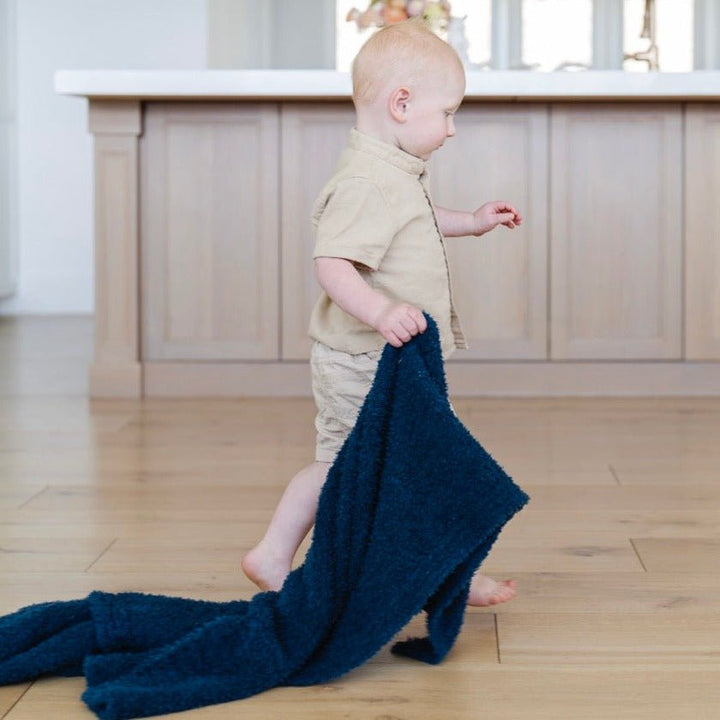 SaranoniÕs Bamboni¨ Receiving Blanket in Nautical Blue delivers a timeless look, ideal for baby girl blankets.