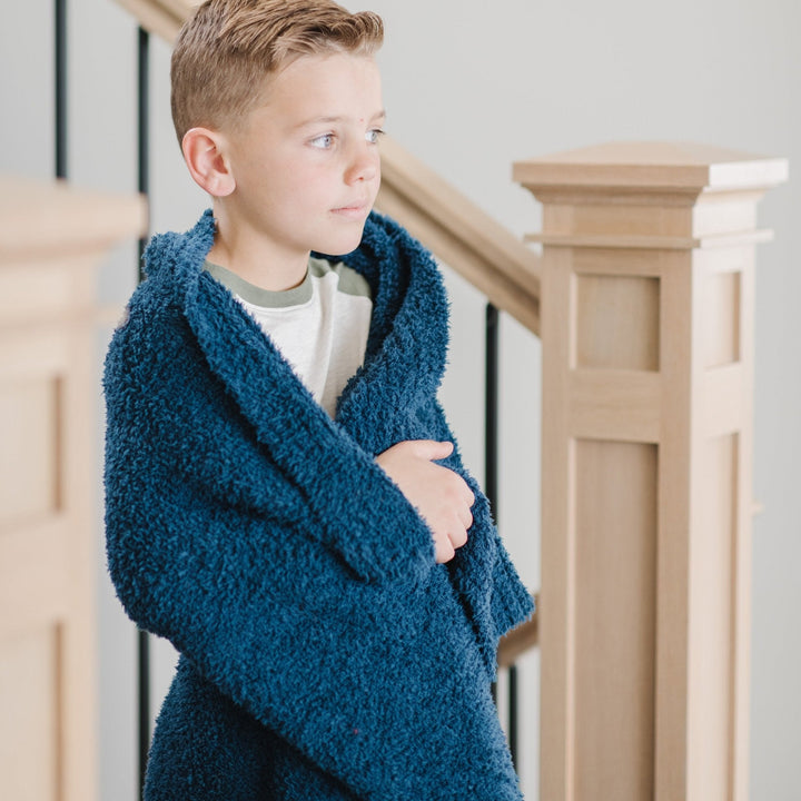 Saranoni BAMBONI¨ Toddler Blanket in Nautical Blue, soft and cozy as a perfect toddler blanket.
