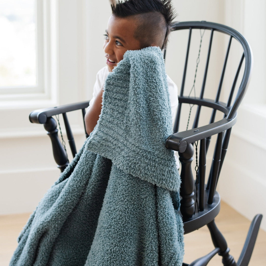 Soft Spruce BAMBONI¨ Toddler Blanket by Saranoni, a favorite for best blankets for toddlers.