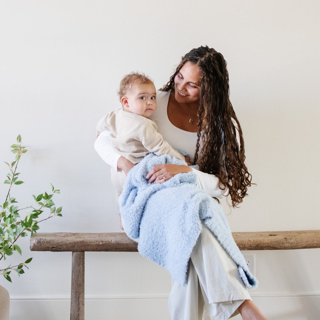 Saranoni BAMBONI¨ Toddler Blanket in Light Blue, ultra-plush and perfect for your little oneÕs toddler blanket.