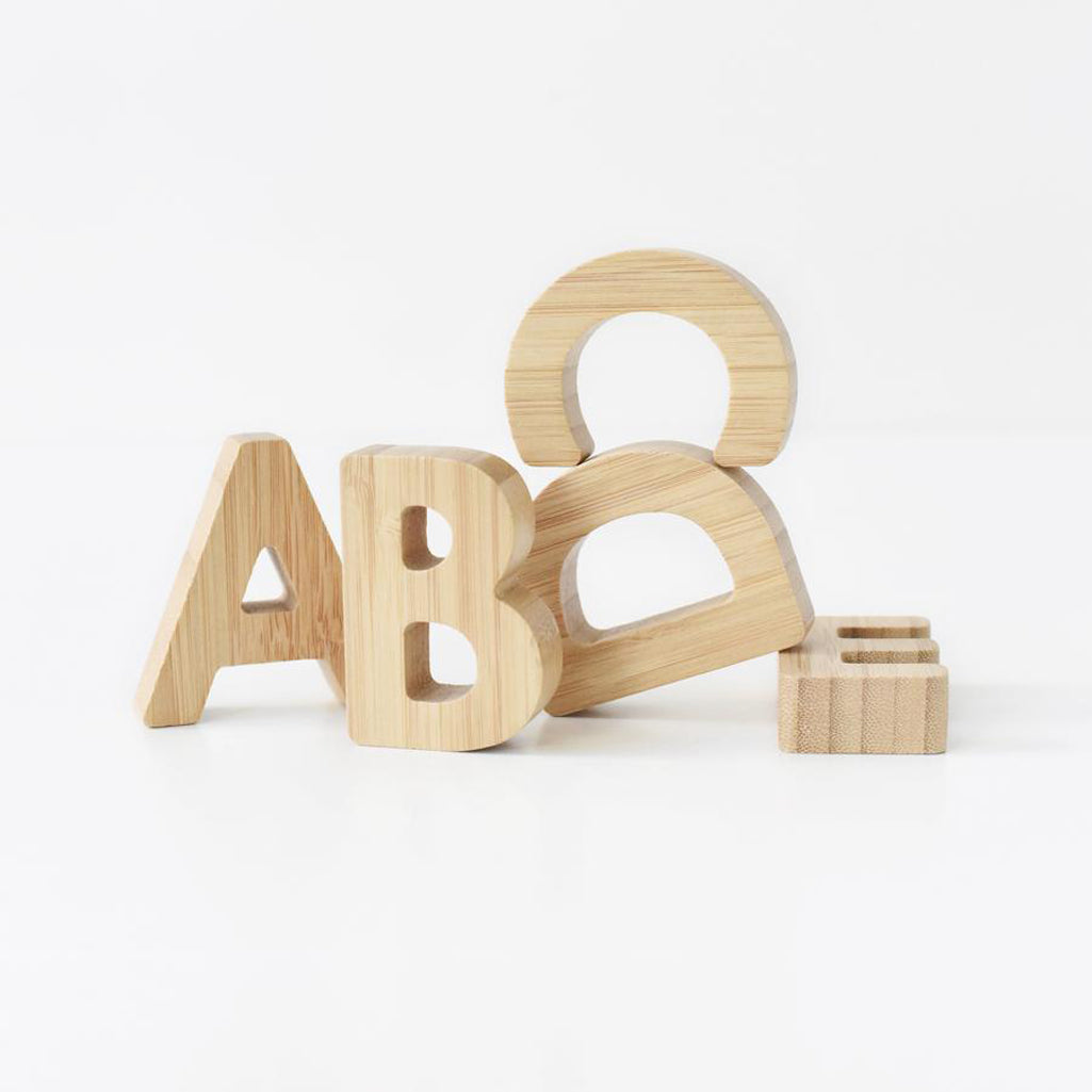 wee gallery bamboo alphabet blocks