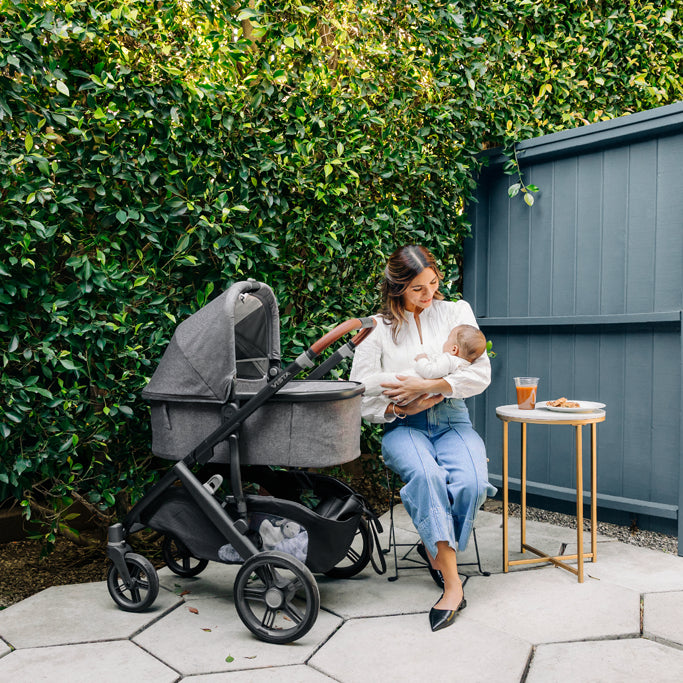 UPPAbaby Vista V3 in Greyson with bassinet attachment