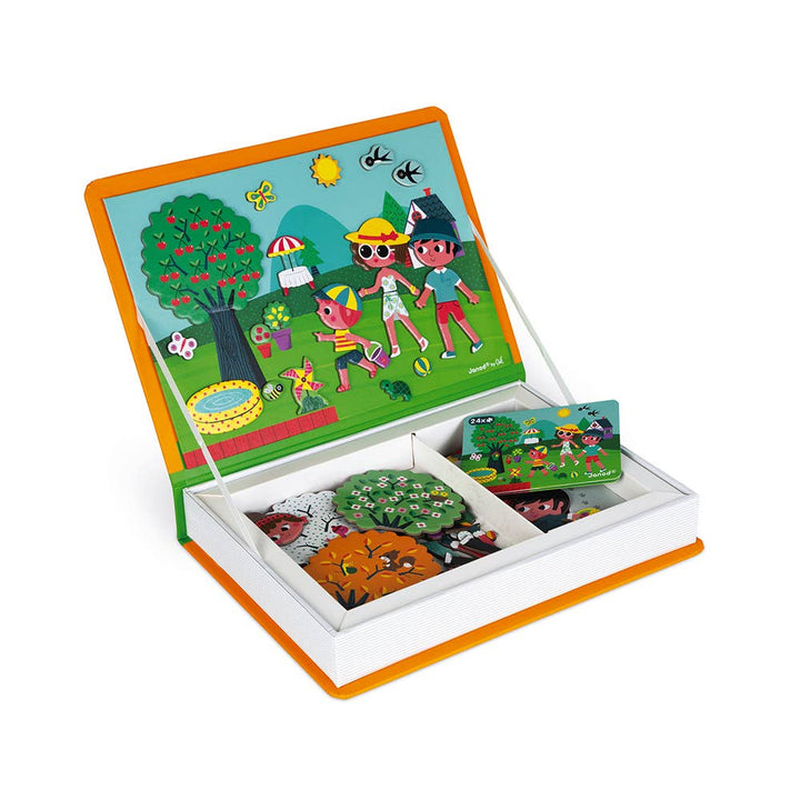 Magnet toys for kids spring scene by Janod Magneti'book 4 Seasons