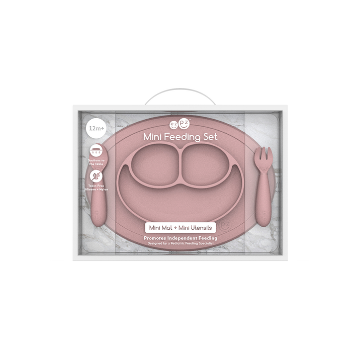ezpz Mini Toddler Feeding Set blush meal kit for baby