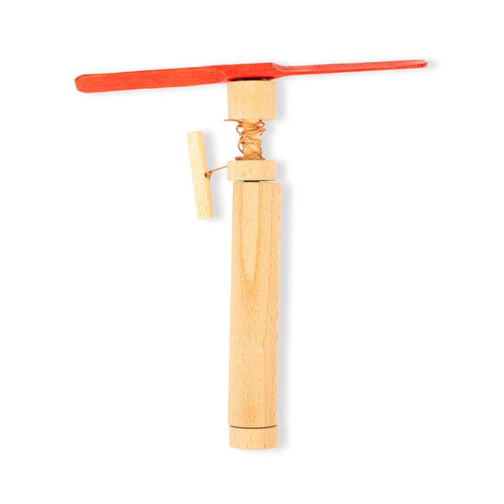 Huckleberry wooden pull helicopter children's flying toy