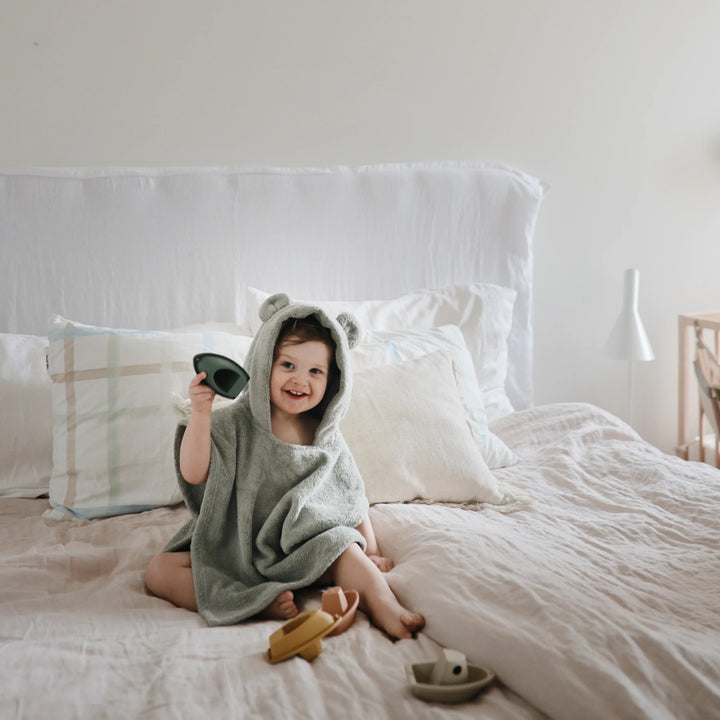 hooded towel for toddlers mushie bear