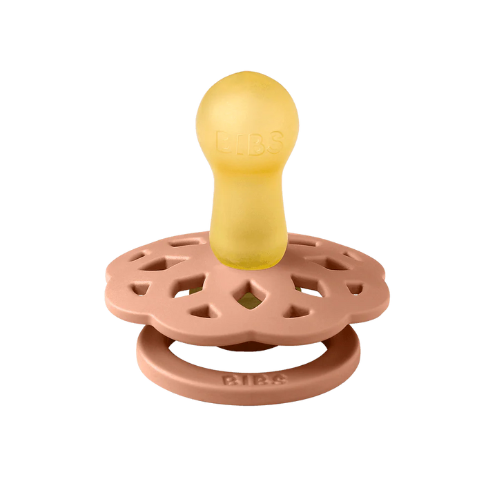 Peach BIBS Boheme Pacifiers 2 Pack, stylish babyÕs pacifier option.
