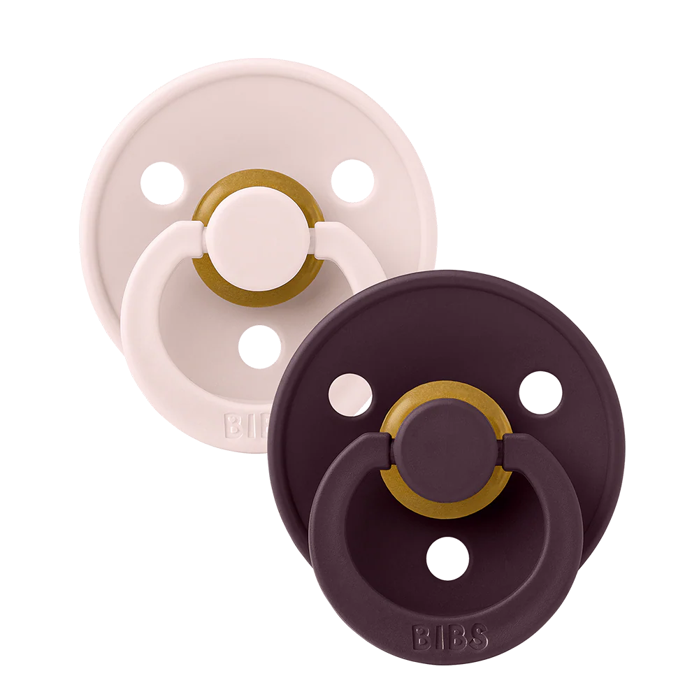 Petal & Plum BIBS Pacifier Colour Collection 2 Pack, soft baby pacifier set for comfort.