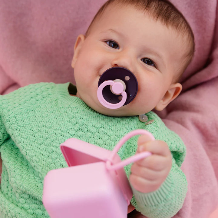 Dusky Lilac & Plum BIBS Pacifier Colour Collection 2 Pack, babyÕs pacifier for calm moments.