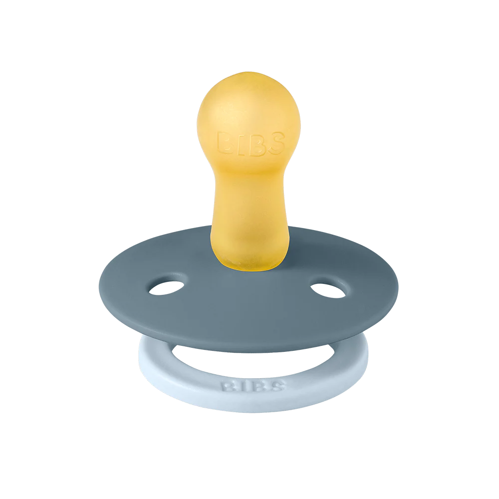 Petrol & Baby Blue BIBS Pacifier Colour Collection 2 Pack, soothing newborn pacifier set.