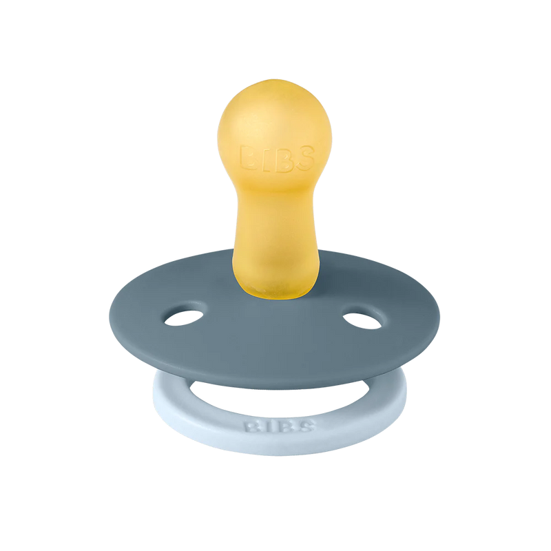 Petrol & Baby Blue BIBS Pacifier Colour Collection 2 Pack, soothing newborn pacifier set.