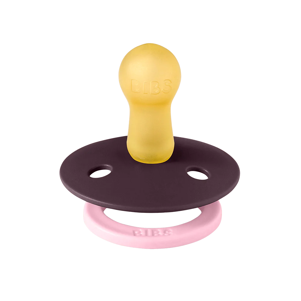 Dusky Lilac & Plum mix BIBS Pacifier Colour Collection 2 Pack, newborn pacifiers for comfort.