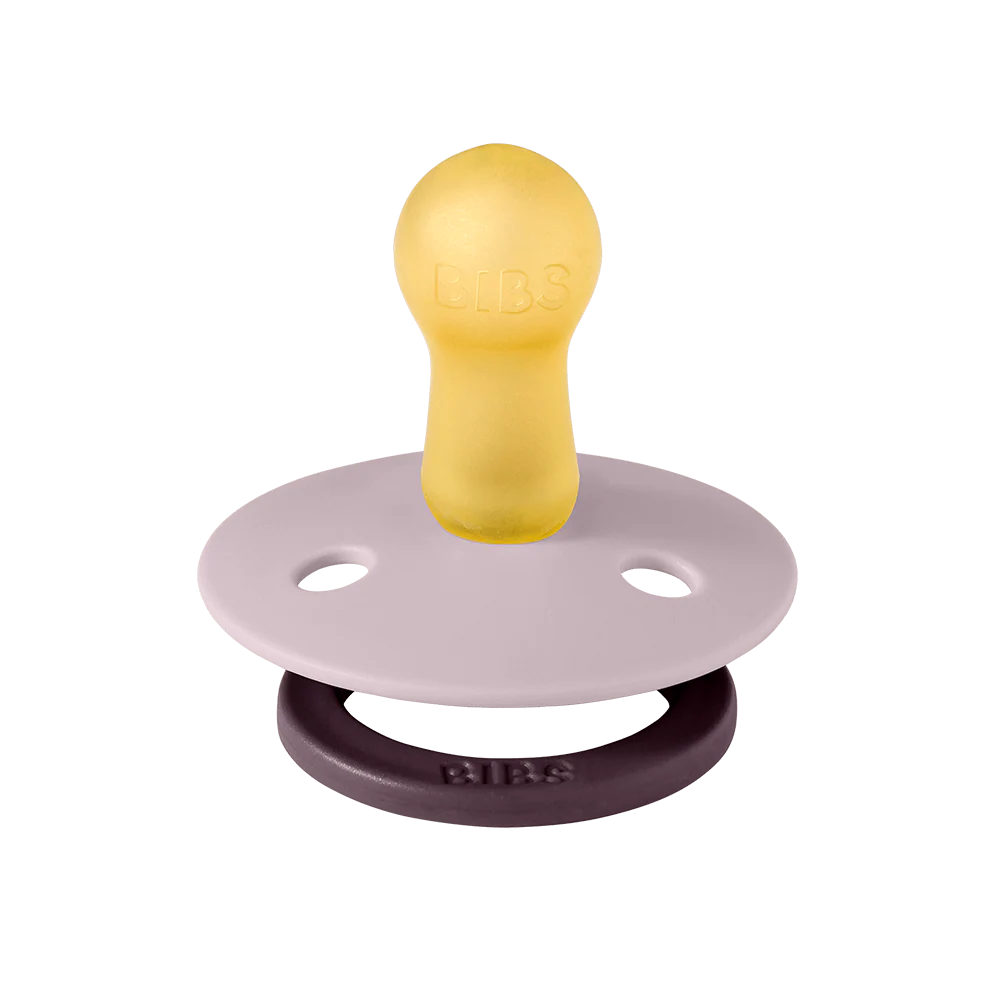 Plum & Dusky Lilac BIBS Pacifier Colour Collection 2 Pack, trusted baby binky set.