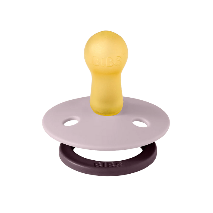 Plum & Dusky Lilac BIBS Pacifier Colour Collection 2 Pack, trusted baby binky set.