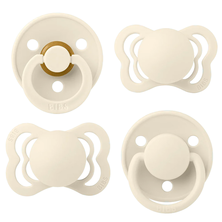 Shield view of Ivory BIBS Try It Collection, stylish soother pack for babies.
