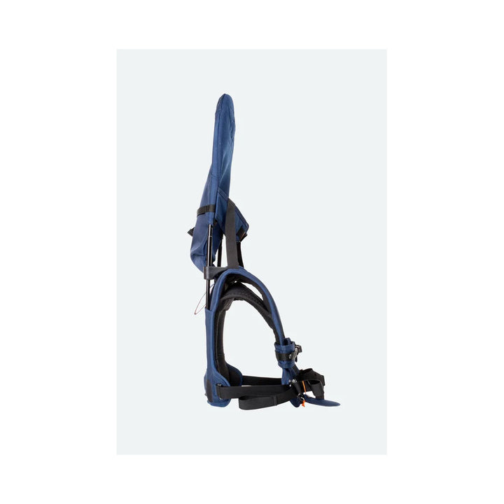 Side view of the navy/black shoulder carrier