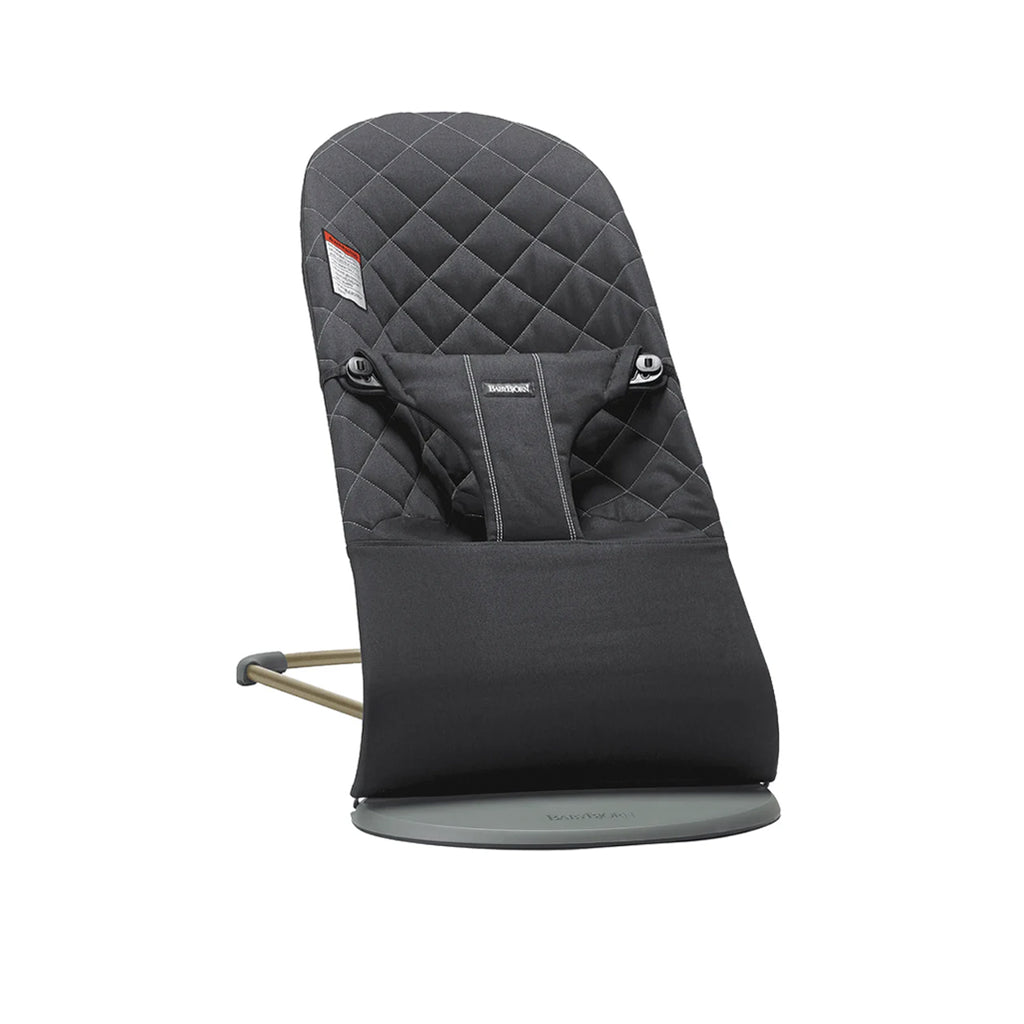 Black baby bouncer seat from baby bjorn