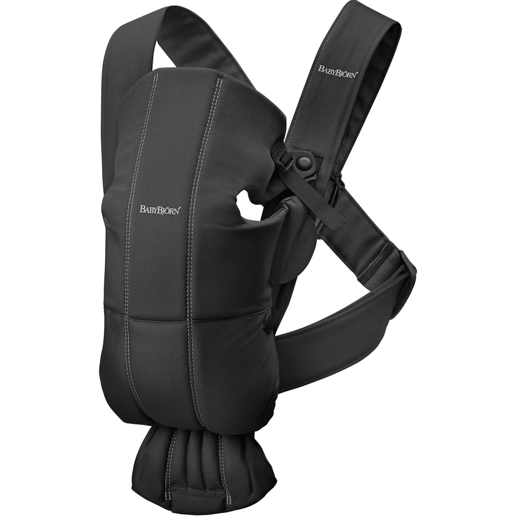 babybjorn mini carrier black woven