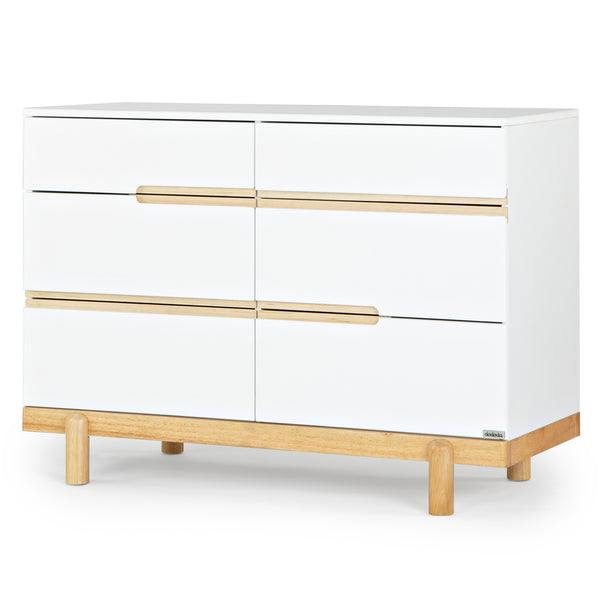 dadada bliss 6-drawer dresser white/natural