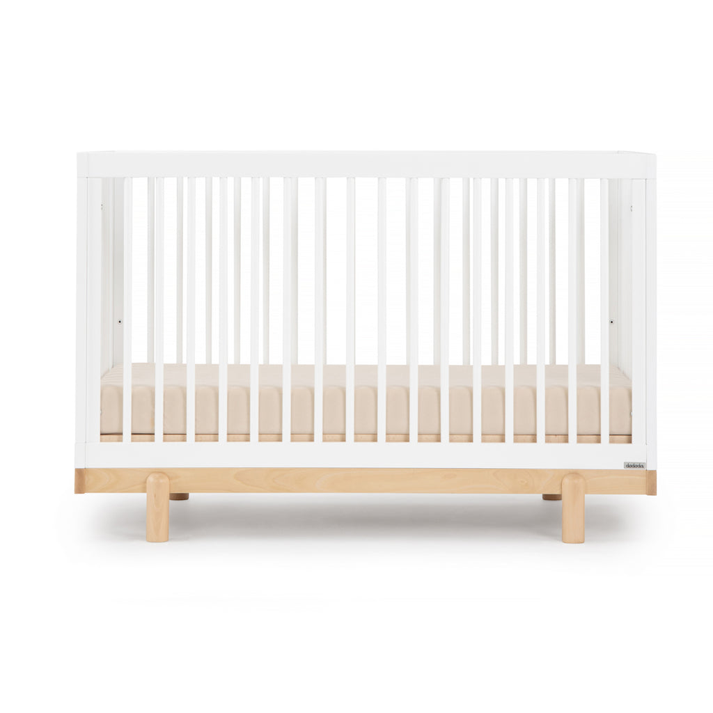 dadada bliss 4-in-1 convertible crib white/natural