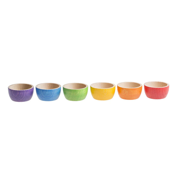 grapat wooden toys rainbow bowls