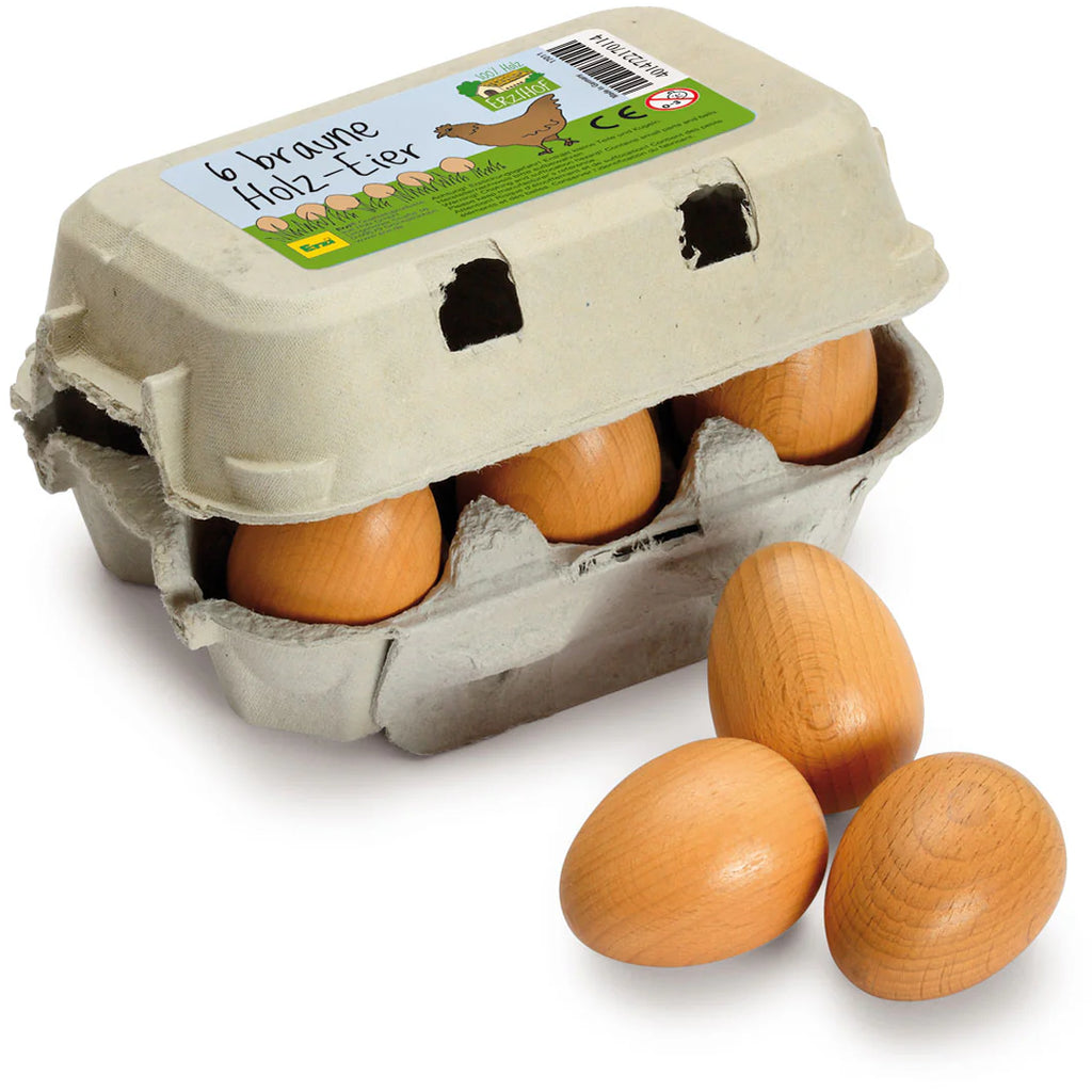 ezri wood toys brown egg carton