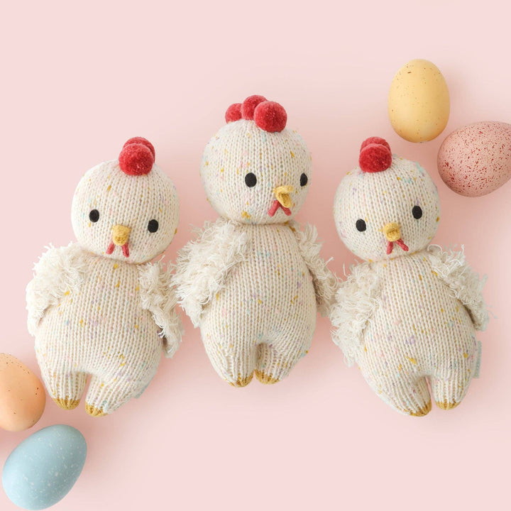 Baby Chicken plush Cuddle + Kind — heirloom hand-knit stuffed animal best baby shower gift