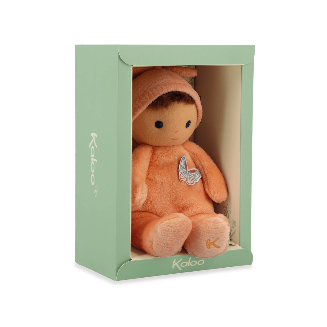 Janod Tender Baby Zinnia Doll standing 9.5 inches tall
