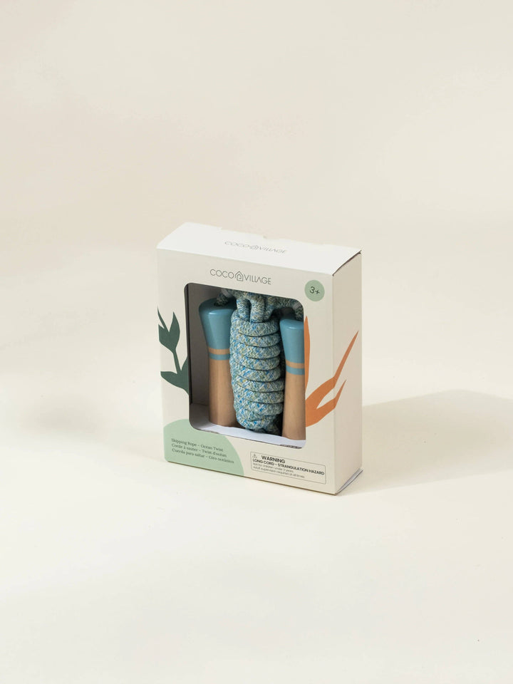 Wooden Handle Skipping Rope – Ocean Twist