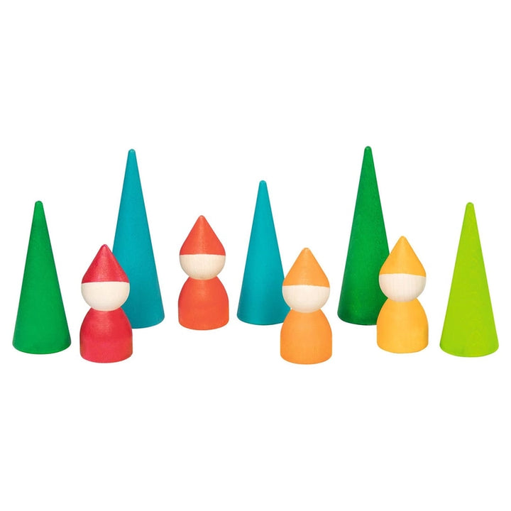 Goki Dwarf Forest featured as vibrant wooden toys that spark imaginative woodland play.