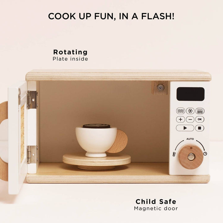Perfect for little chefs, this Le Toy Van Wooden Microwave is a kid toy made from wood.