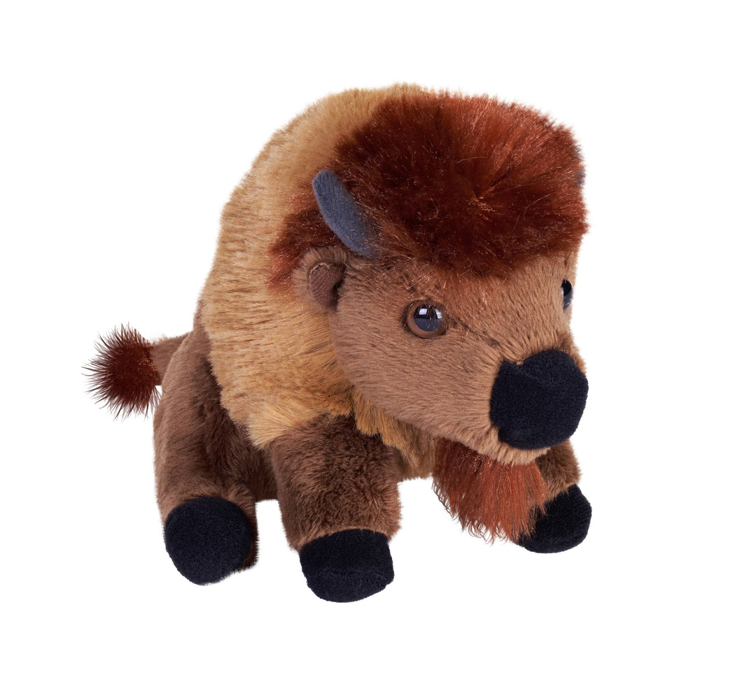 Tiny and adorable, the Wild Republic Pocketkins-ECO-Bison Stuffed Animal 5" is a soft plushie perfect for kids and collectors.
