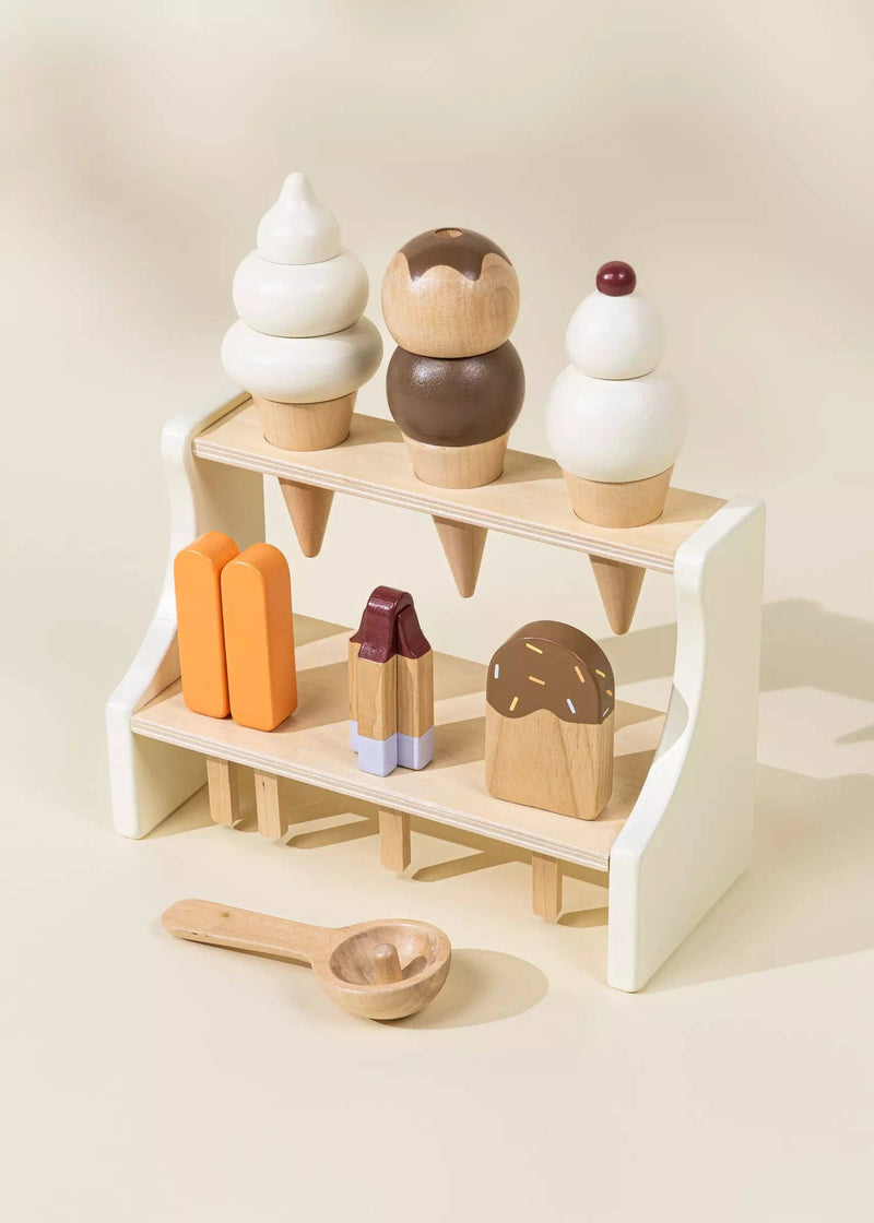 Make playtime delicious using the Coco Village Wooden Ice Cream Stand in Multicolor, made for developmental toy moments.