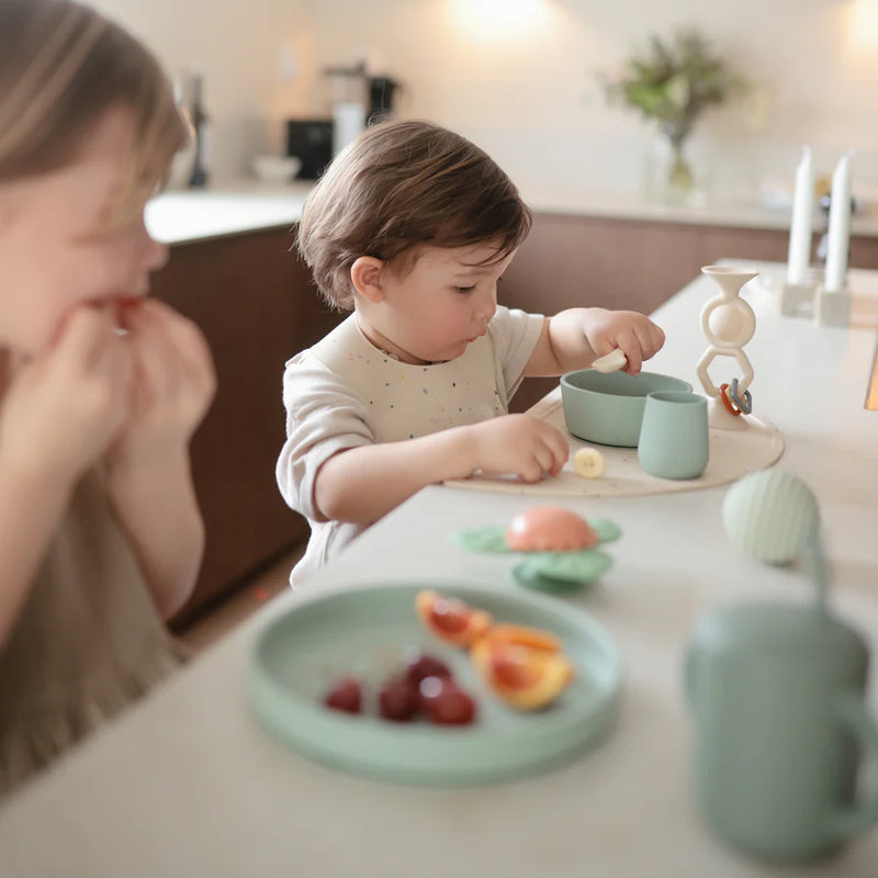 Mushie Toddler Starter Spoons ideal for introducing utensils to your child with gentle tips and easy-to-grip handles