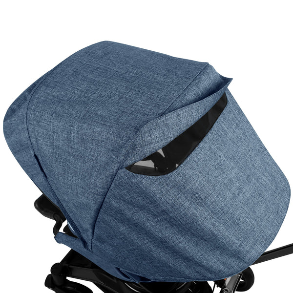 Orbit Baby G5 Stroller Canopy in Mélange Navy with air vent