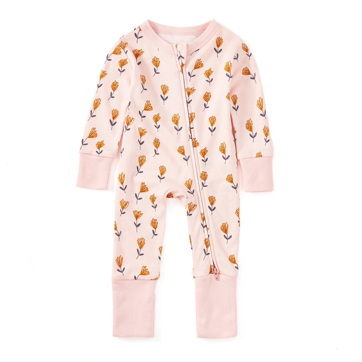 Apple Park Wild at Heart Convertible Coverall onesie blush floral print 