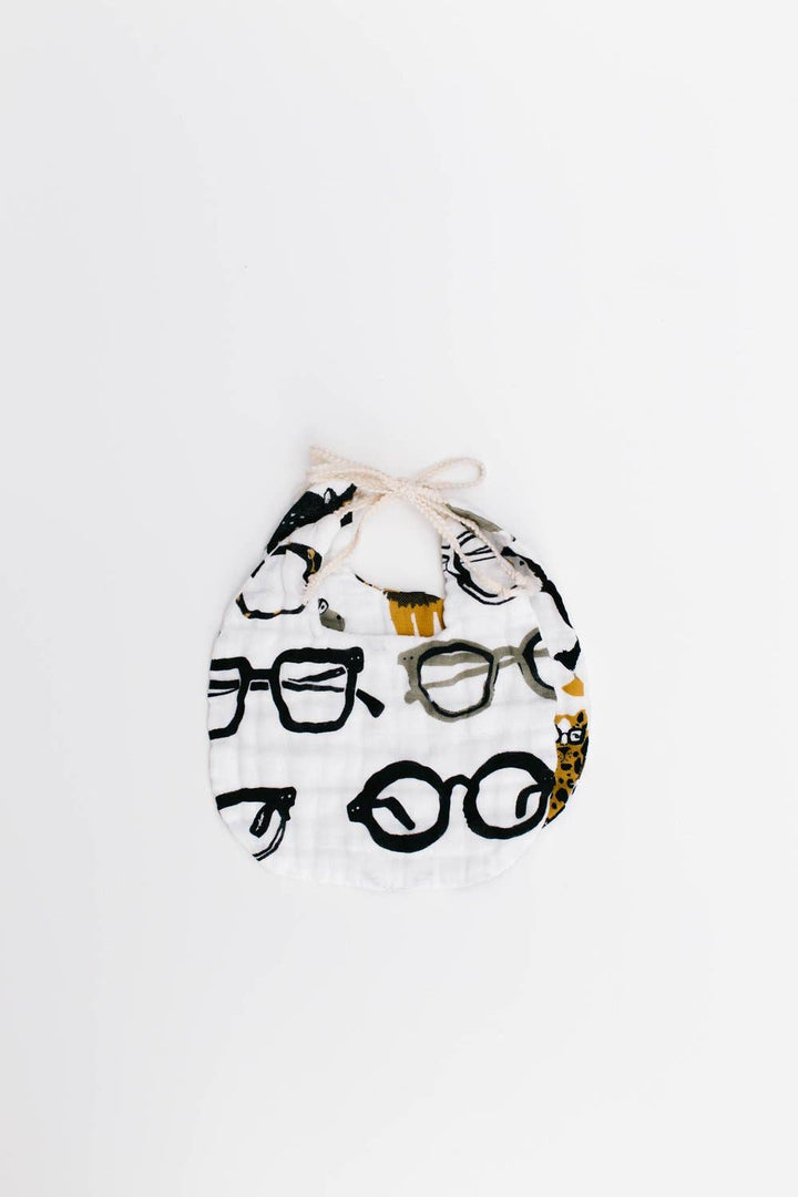 baby soft muslin bib zoology pattern 