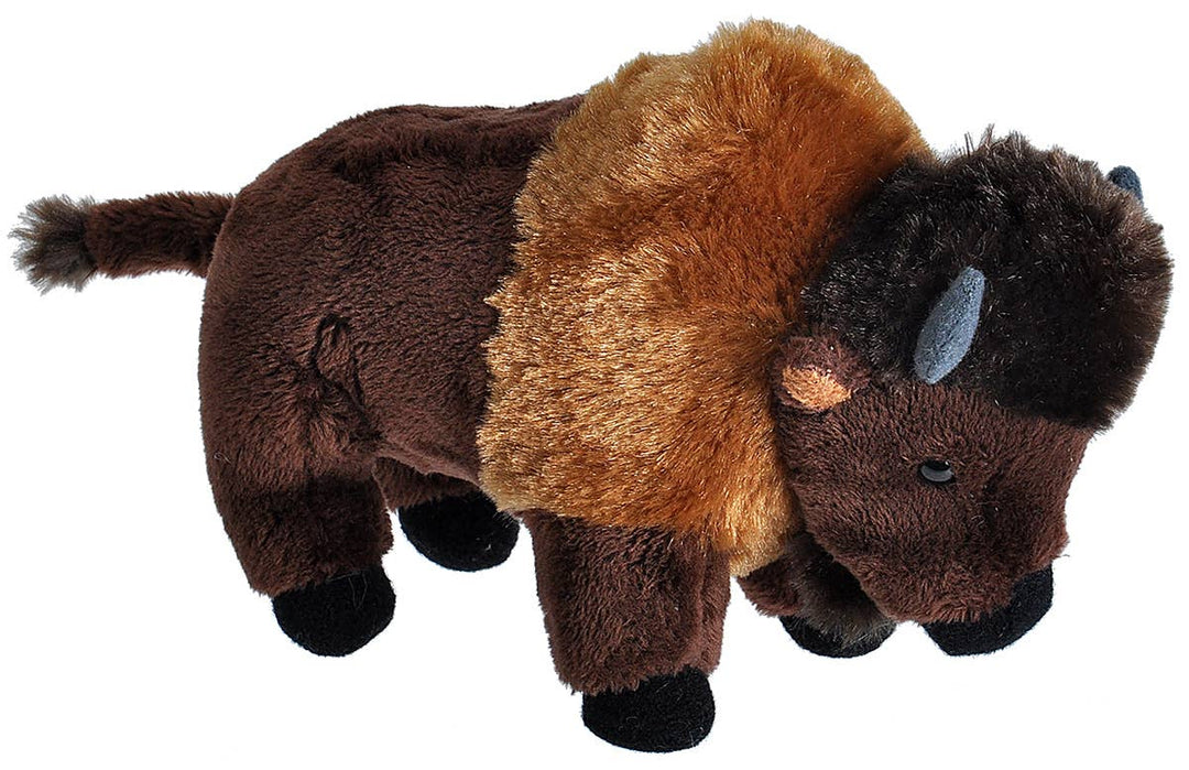 Wild Republic Wild Calls Bison 8 inch stuffed animal with sound, a brown bison plush that makes a real call