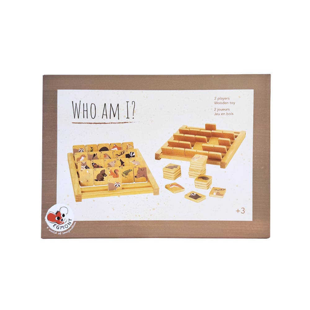 Egmont's Who Am I set appears on white with its board and loose puzzle pieces