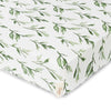 Leaf design Parker Fitted Crib Sheet from Crane Baby, made for modern crib bedding.