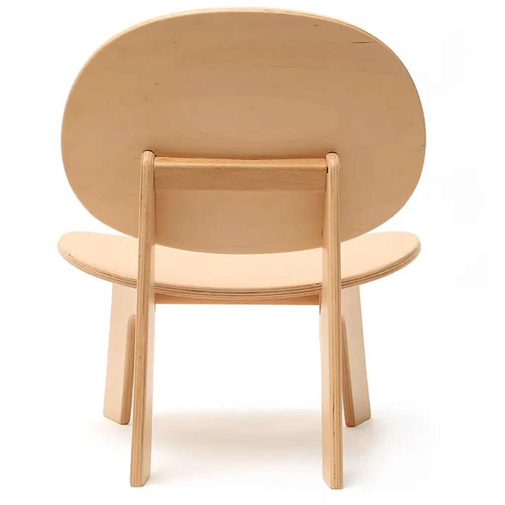 Soft textured seating presents the Charlie Crane Wooden HIBO Chair in natural with a natural finish