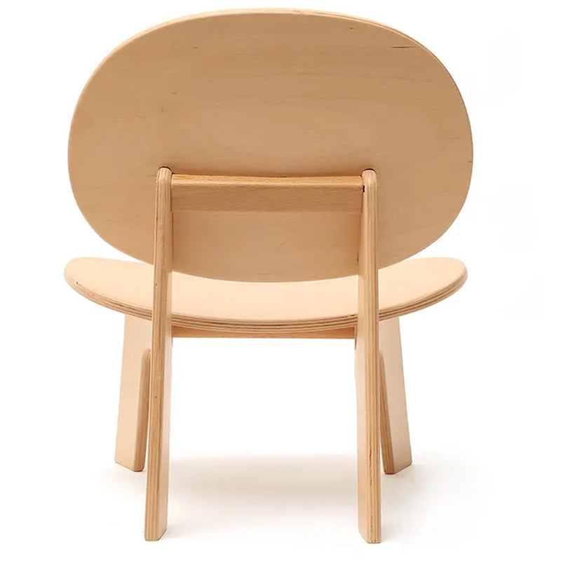 Soft textured seating presents the Charlie Crane Wooden HIBO Chair in natural with a natural finish