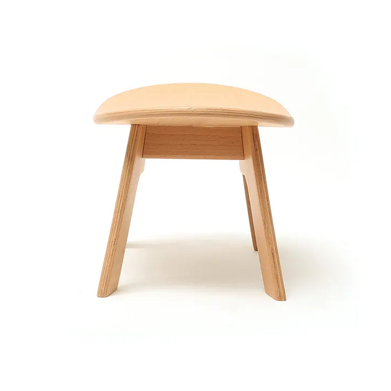 Front profile highlights the HIBO Stool by Charlie Crane in natural crafted from wooden materials