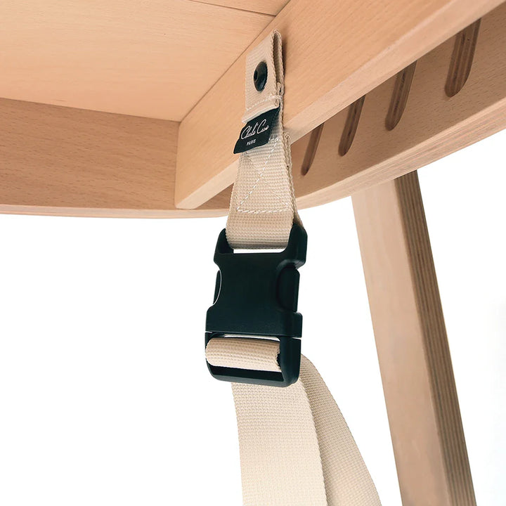 Elegant nursery corner shows the Charlie Crane KIMI Cord natural tone with baby safe styling