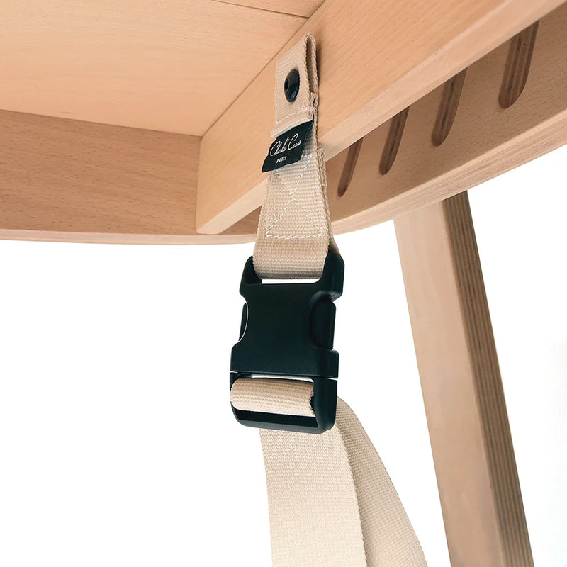 Elegant nursery corner shows the Charlie Crane KIMI Cord natural tone with baby safe styling